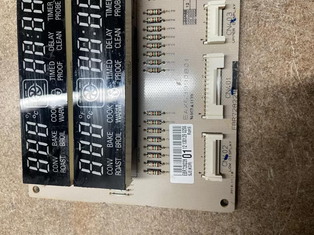 LG EBR72822801 Range Display Control Board AZ3841 | KM1426