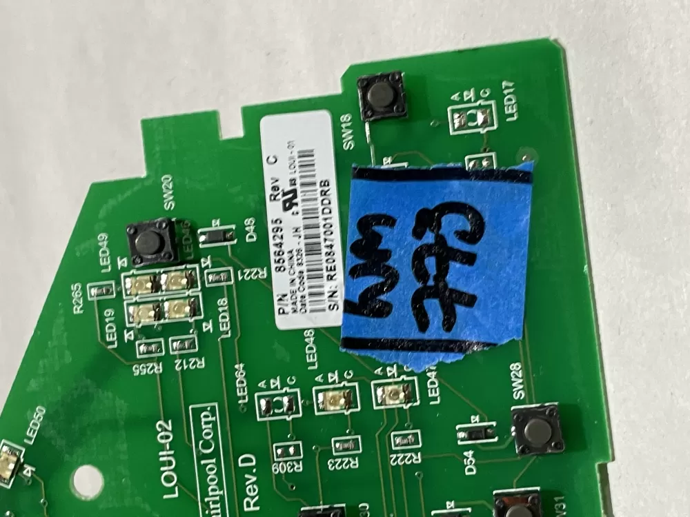 Whirlpool 8564295 User Interface Control Board AZ149138 | Wm773