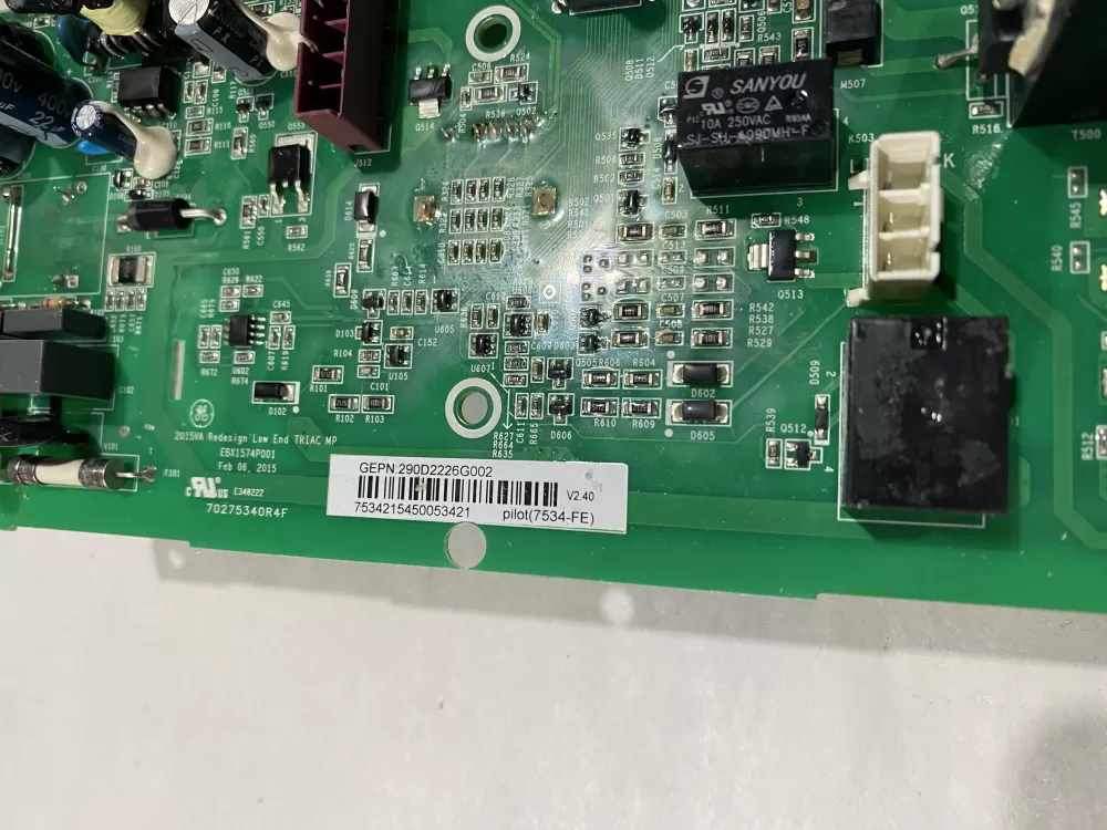 GE WH22X29556 WH18X25896 290D2226G002 Washer Control Board AZ184728 | BK354