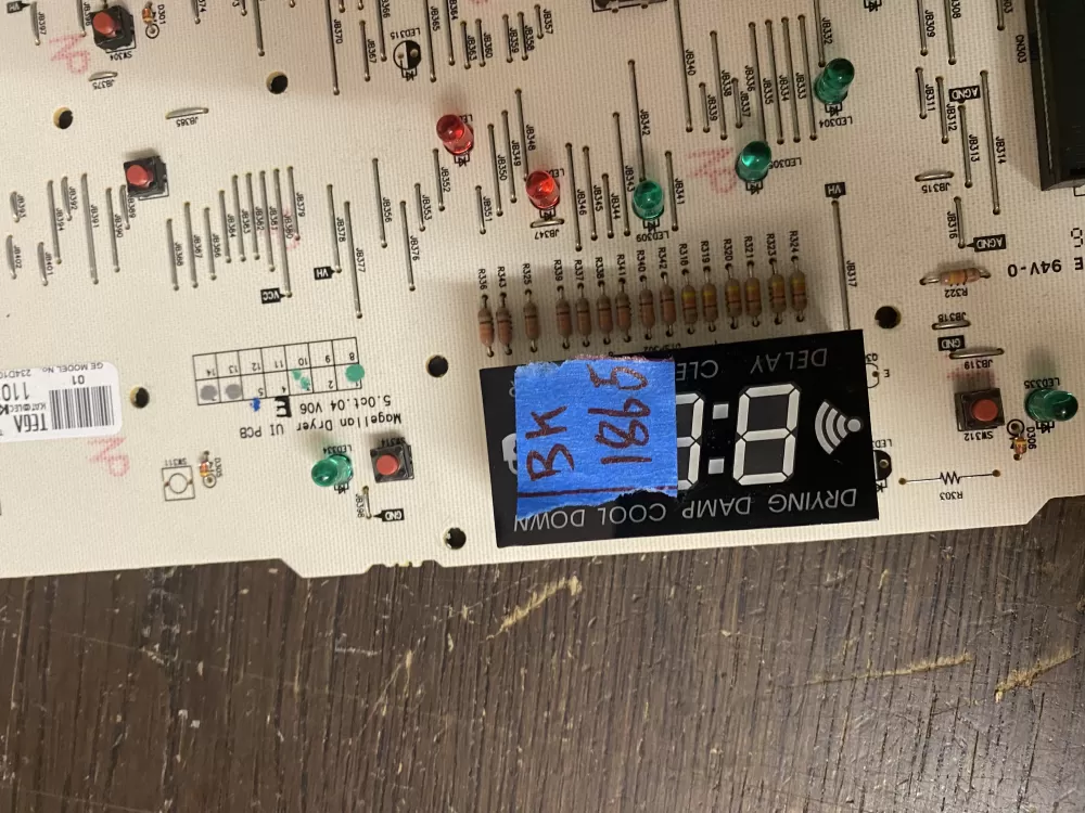 GE WE4M482 234D1037P001 Dryer Interface Control Board AZ52648 | BK1865