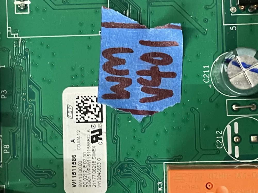 Whirlpool W11050785 W11182815 W11204529 W11295998 W11428374 W11511586 W11528249 PS16555205 Range Control Board