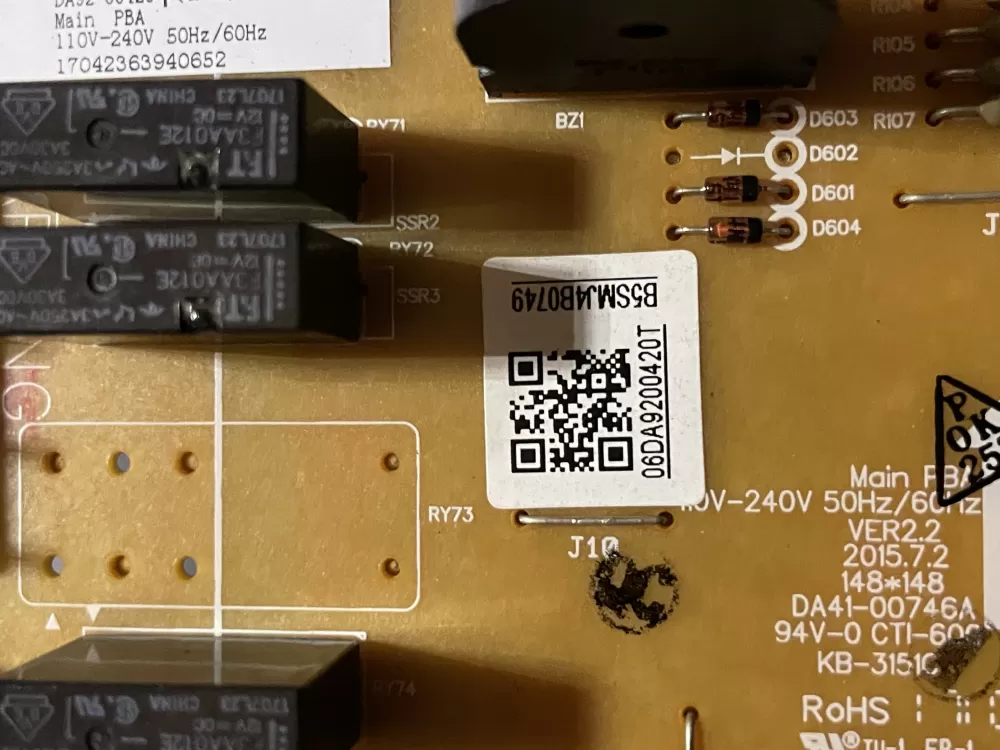 Samsung DA92 00420T DA9200420T Refrigerator Control Board AZ29817 | WM130
