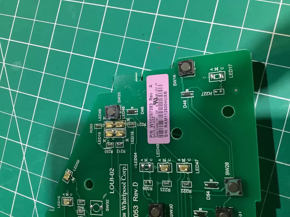 Whirlpool W10298626 W10297393 Dryer Control Board AZ143424 | NRV757