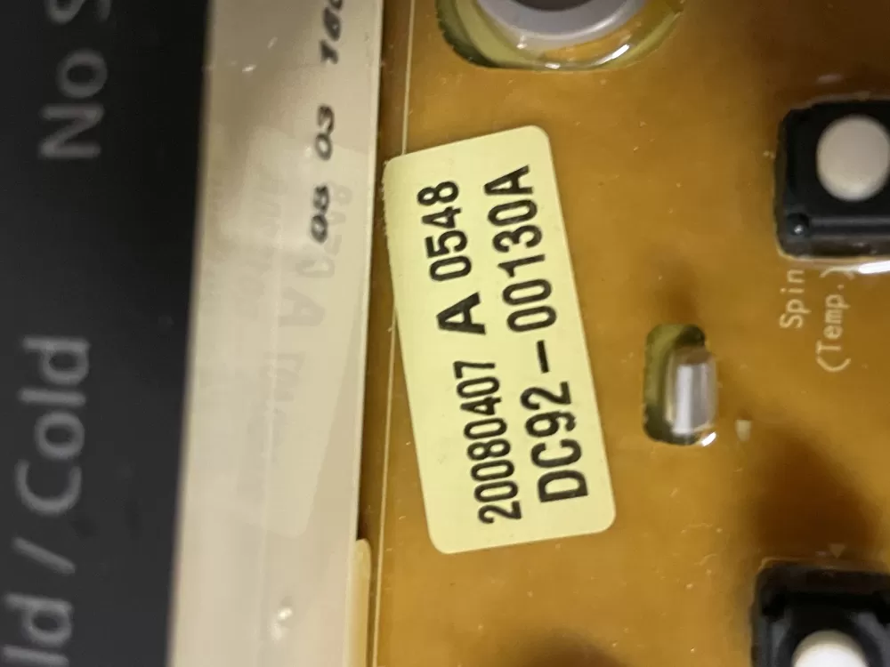 Samsung DC92-00130A DC92-00125A Washer UI Control Board AZ49267 | Wm1803