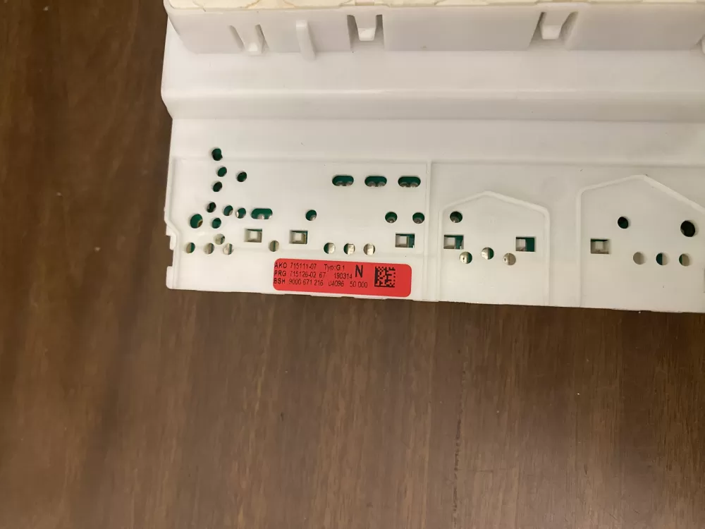 Bosch Siemens 671 216 715111 07 158 Dishwasher Control Board AZ101737 | BK943