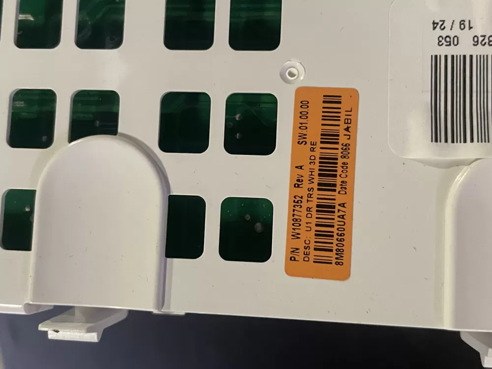 Whirlpool W10877352 Dryer User Interface Control Board AZ25066 | WMV341