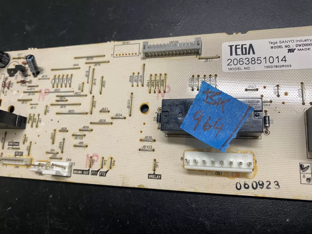 GE 165D7802P003 Dishwasher Control Board AZ20175 | BK964