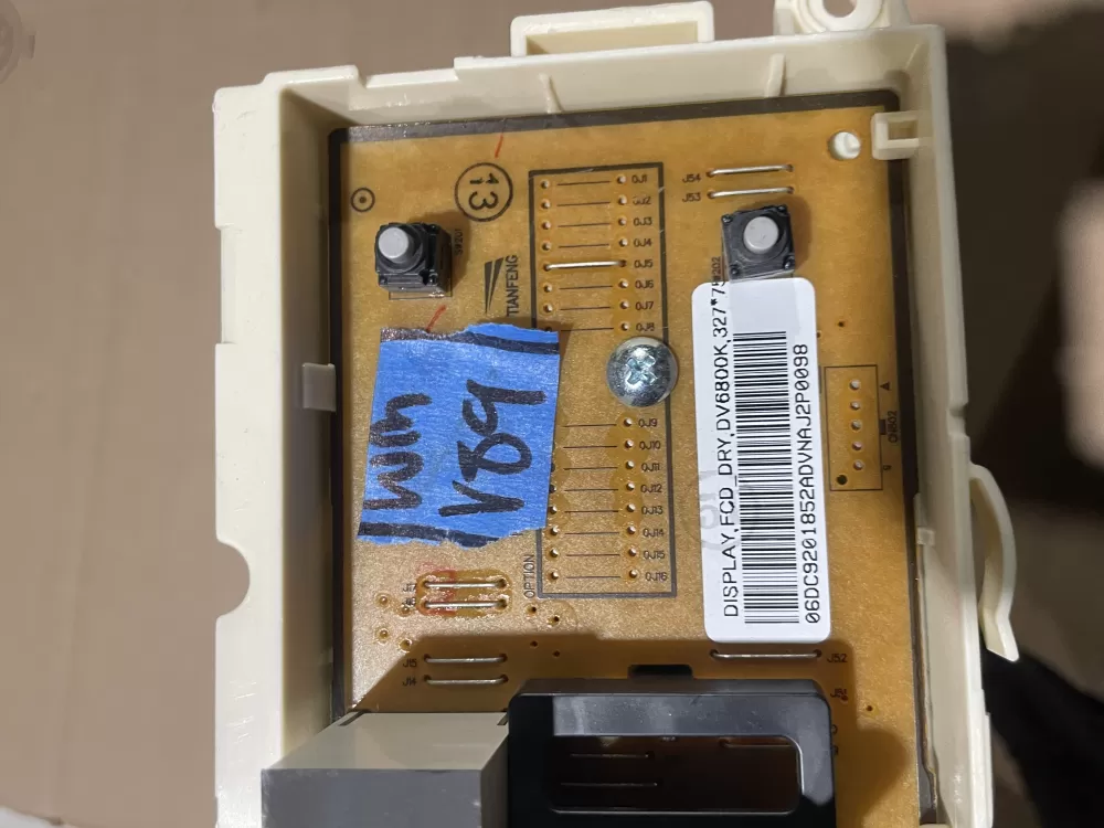 Samsung DC92-01852A DC94-06349A Dryer UI Control Board AZ88504 | Wmv89