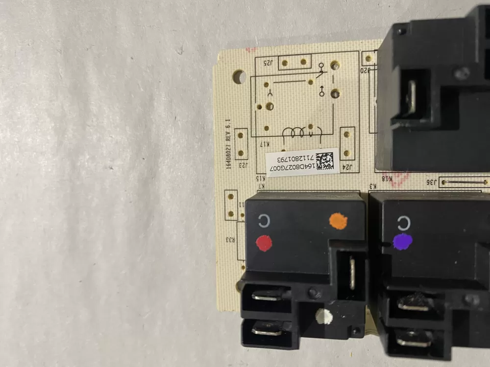 GE 164D8027G007 Wb27t11326 Range Control Board Relay AZ193409 | BK2188