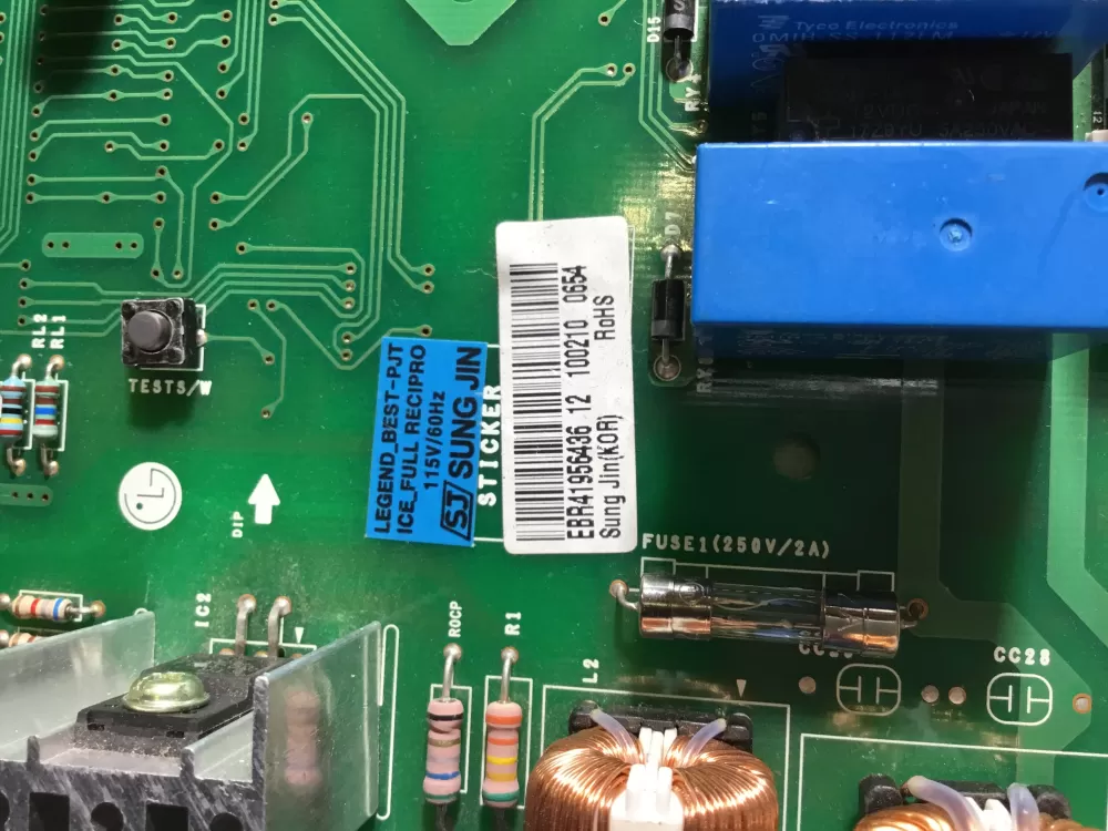 LG EBR41956437 EBR41956436 Refrigerator Control Board AZ44077 | NR1758