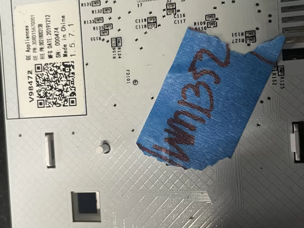 GE 308D1567G001 WH22X31164 Washer Control Board User Interface AZ10690 | 1352