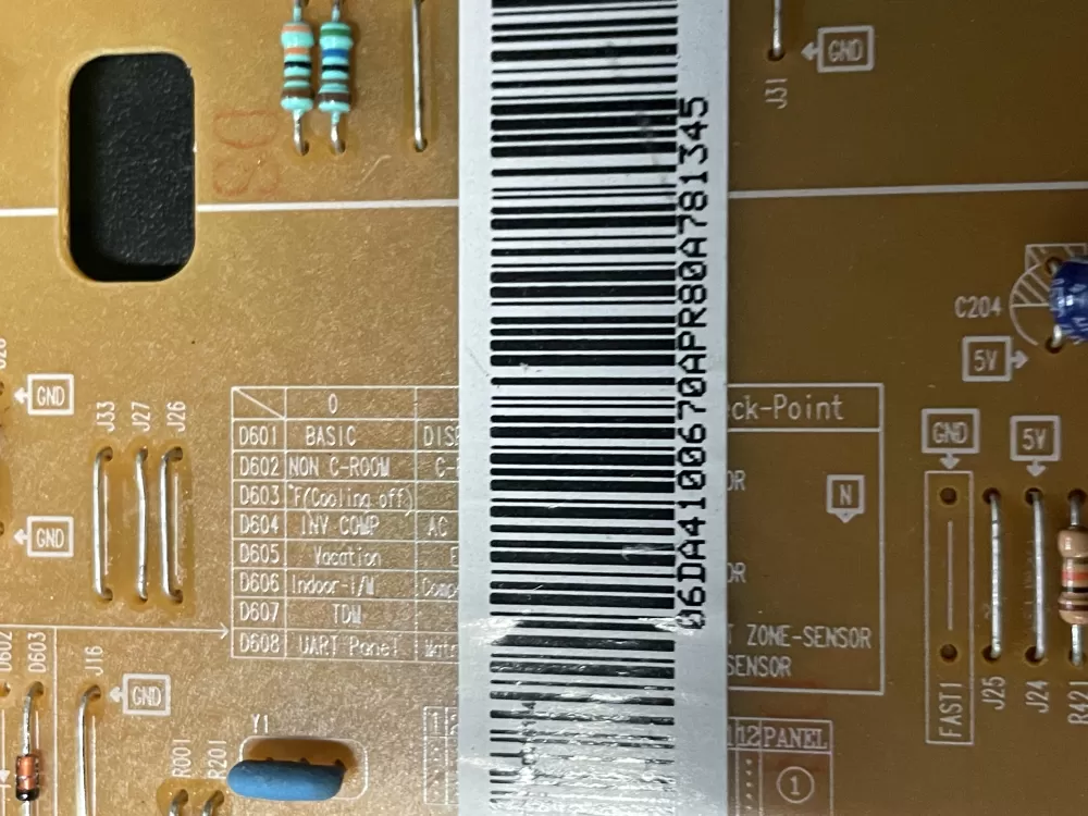 Samsung DA41 00670A Refrigerator Control Board AZ6509 | Wm1371