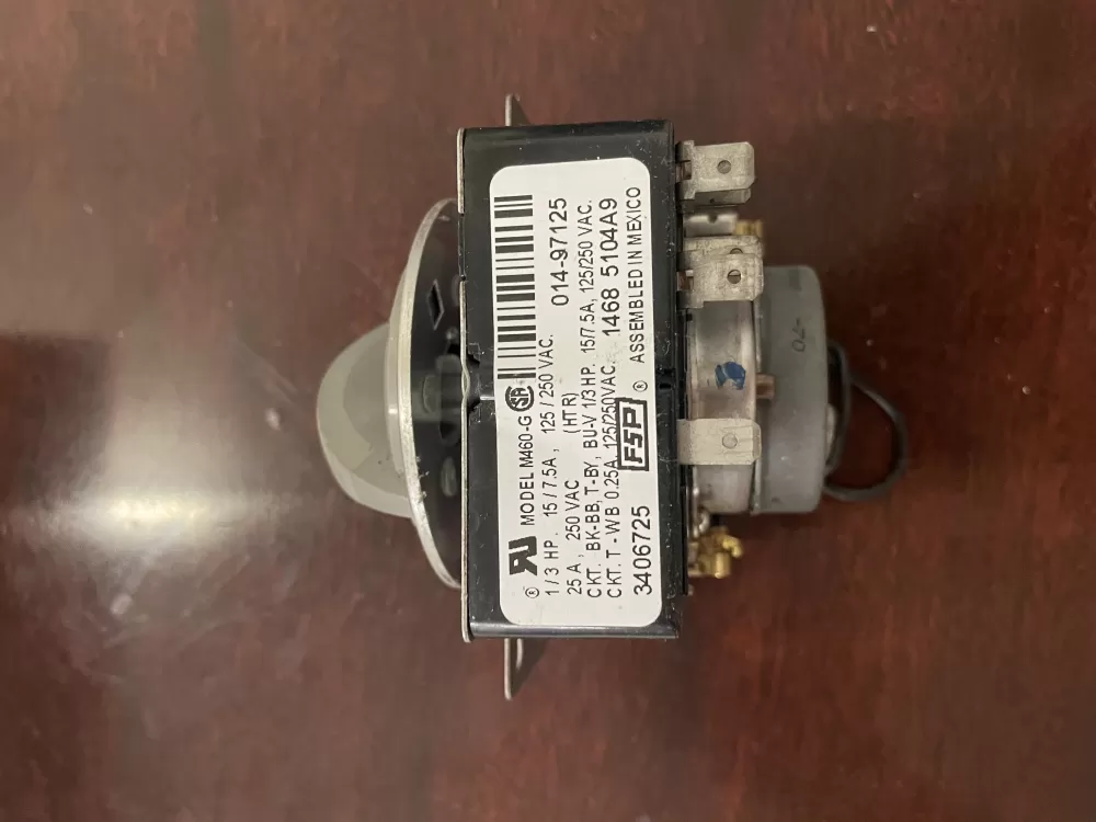Whirlpool  Maytag  Amana  Crosley WP3406725  AP6008573  3406725  529121  PS11741713 Dryer Timer