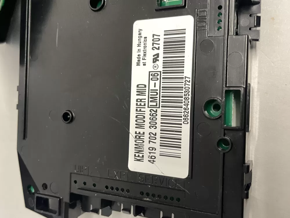 Whirlpool Dryer Interface Control Board 4619-702-30662 AZ217524 | Wm1721