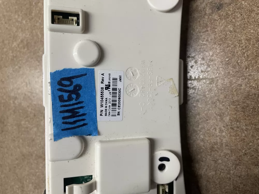 Whirlpool W10455538 Washer Control Board User Interface AZ7079 | KM1569