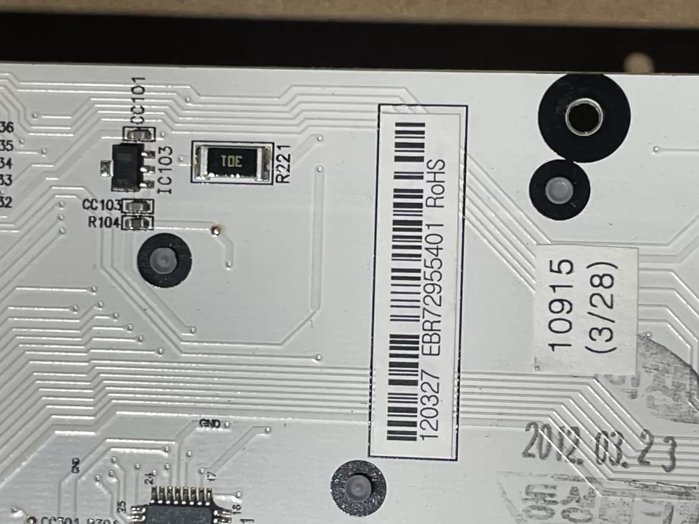 LG EBR72955401 Refrigerator Control Board AZ91729 | Wm1295