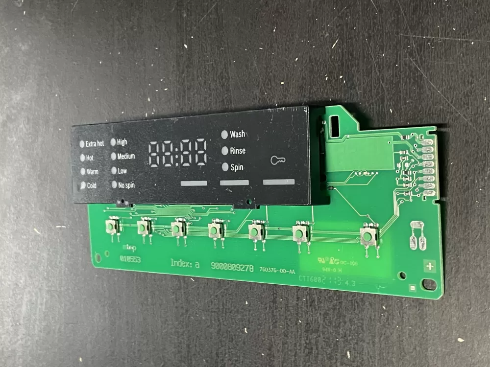 Bosch  Siemens EPW65326  9000809339-01  900080933901  9000809339 Washer Display Control Board