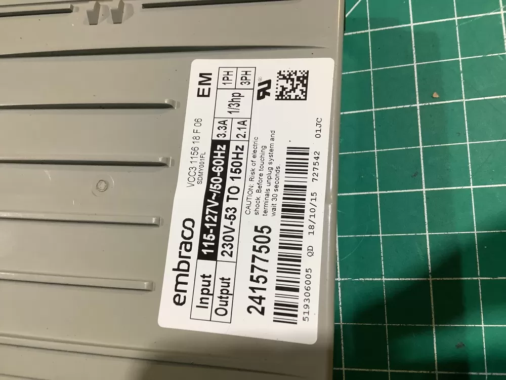 Kenmore 241577505 Refrigerator Inverter Control Board AZ146085 | NR2451