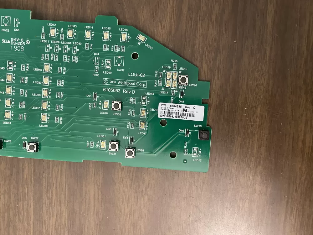 Whirlpool 8564295 User Interface Control Board AZ96173 | BK1635