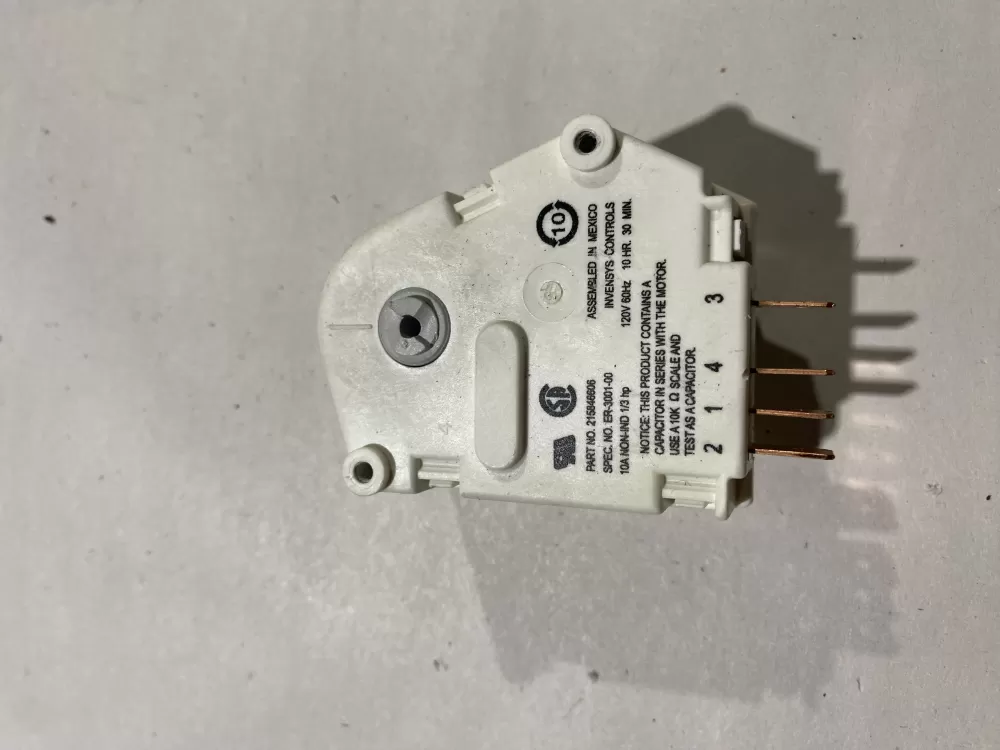 Frigidaire  Kenmore AP2111929 12762 215846602 00624728 00626234 00628510 00628518 0628510 08000559 08006054 08006992 08016919 08950148 215267800 215846605 215846606 240371001 241621501 3001671 3001701 3015909 3203657 4013391050 5300187484 5300628518 5301090474 5303203657 5303211155 5303211680 5303270622 5303275811 5303321133 5303321915 5304457327 5308006054 5308006992 624728 626234 628510 628518 8000559 8006054 8016919 8950148 C000062797 C62797 D007004112 DG187005 F000111695 G000187484 G172706 G174820 G186580 G187005 G187484 M1090167 M1090474 N8000559 R000900241 R000900764 R900241 PS423801 Refrigerator Defrost Timer