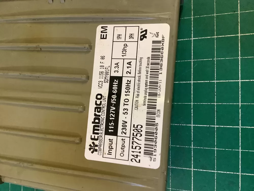 Refrigerator Inverter Board VCC3 1156 QA F 06 241577505 AZ198833 | NR2770