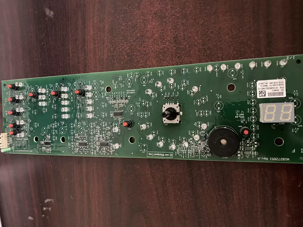 Whirlpool W10272651  W10285502  00546312 Washer UI Control Board