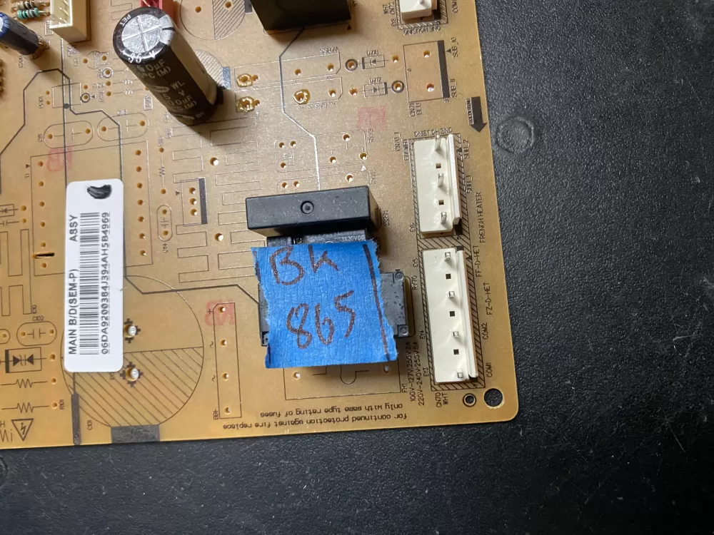 Samsung DA92 00384J DA9200384J Refrigerator Control Board AZ19650 | BK865