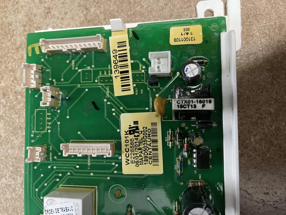 GE 189D5035G002 WH12X20274 Washer Control Board AZ9285 | KM1344