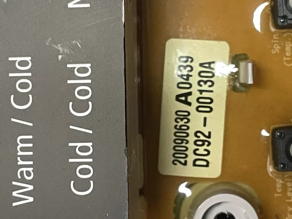 Samsung DC92 00130A Washer Control Board AZ16597 | V75