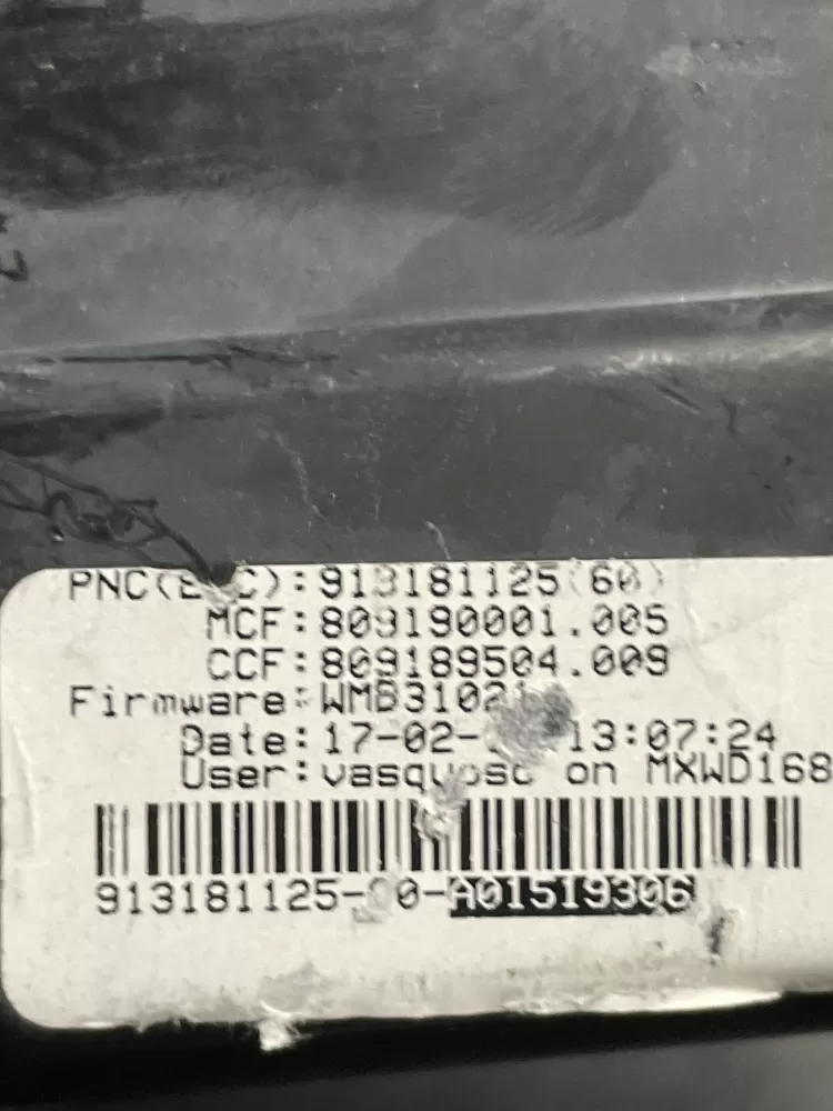 Electrolux A01519306 Frigidaire Washer Control Board AZ24148 | WM813