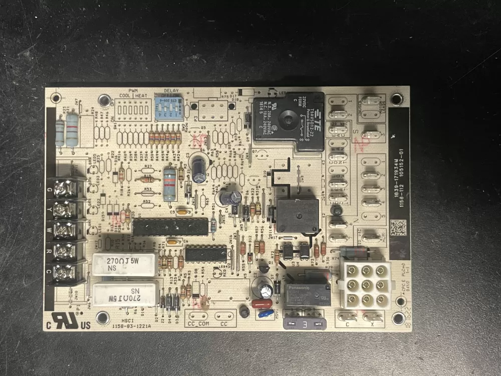 Trane 1158-112  10512-01  1839-171934M Control Fan Timer Circuit Board