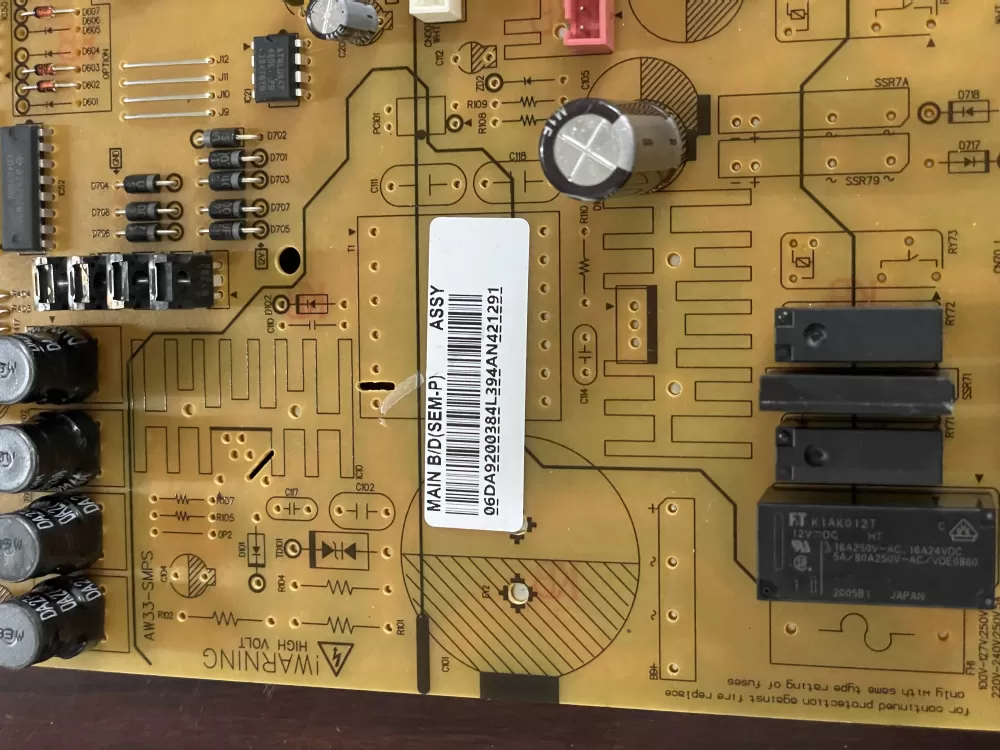 Samsung DA92 00384L DA9200384L Refrigerator Control Board AZ68884 | KM1304