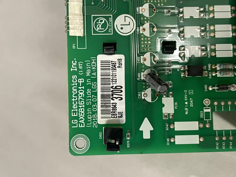 LG EBR86433706 Range Oven Control Board AZ215869 | Wm934