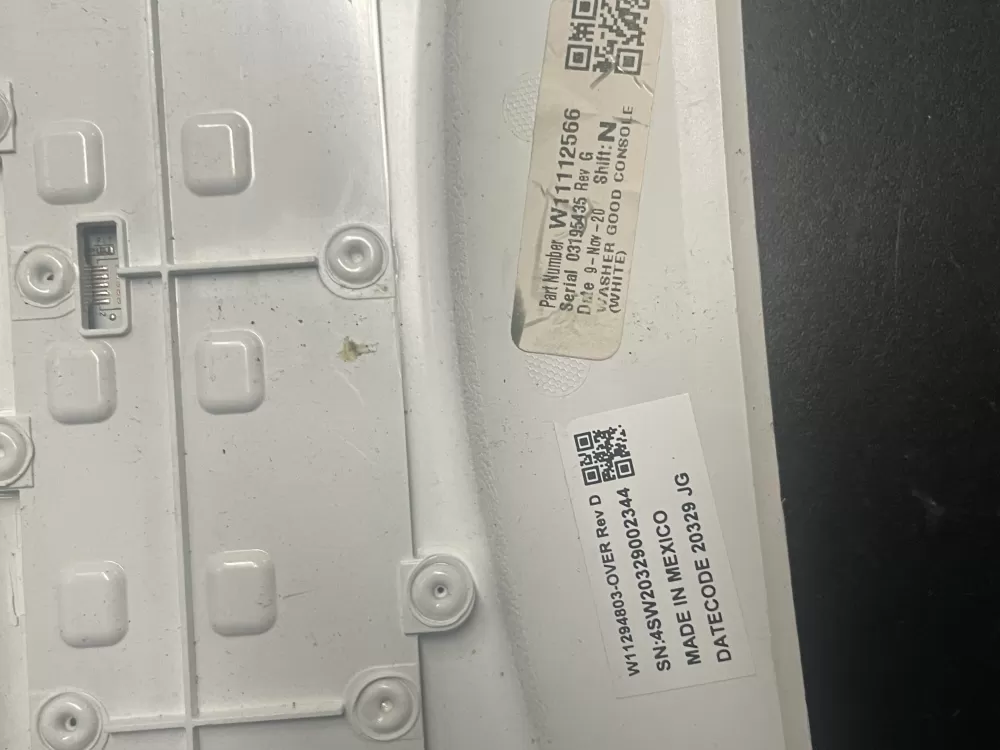 Whirlpool W11294803 Washer Control Board Touchpad Panel AZ21072 | WMV99