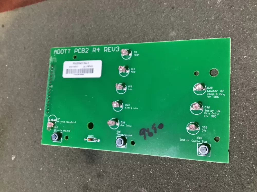 Whirlpool 8559431 Dryer Control Board AZ121176 | NR2226