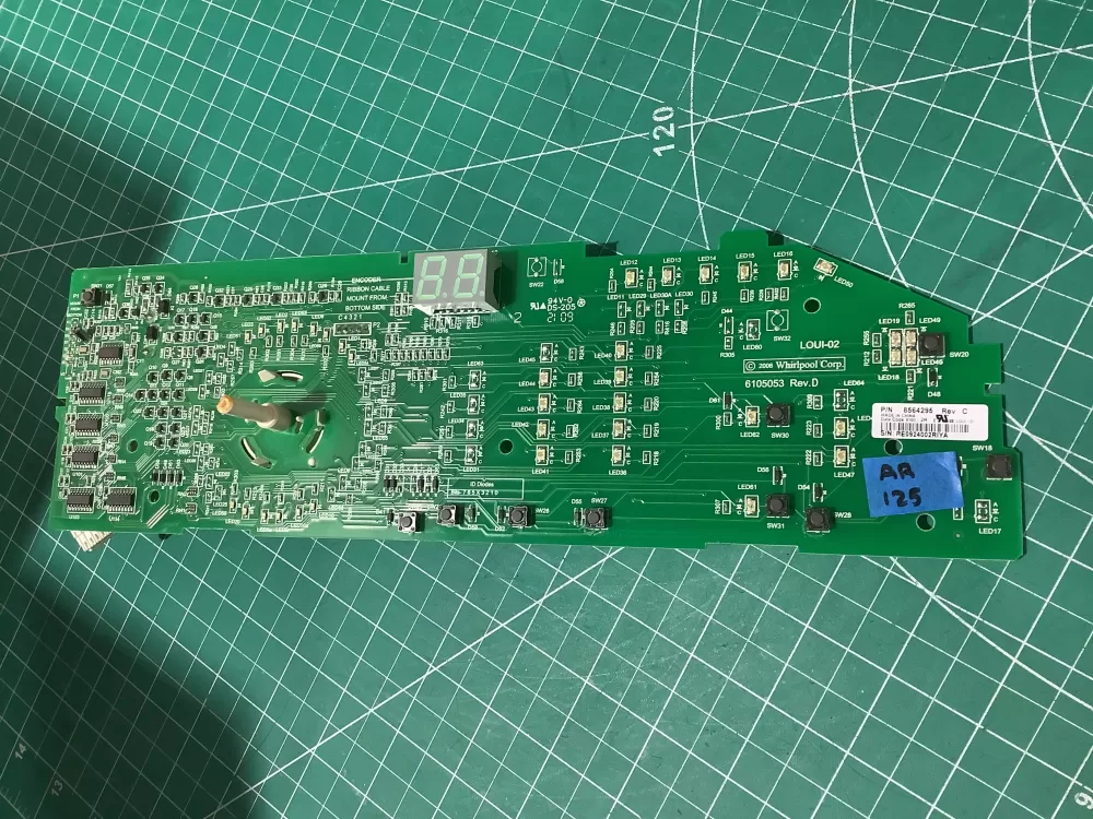 Whirlpool 8564295 User Interface Control Board AZ193970 | AR125