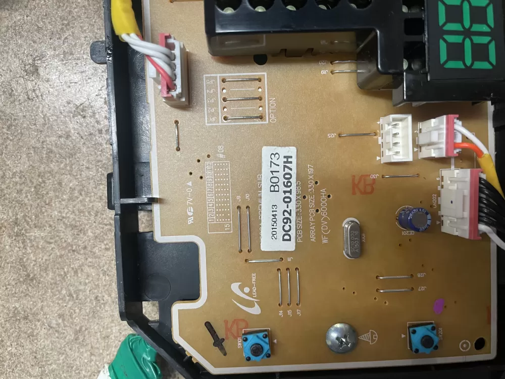 Samsung DC92-01607H Dryer Control Board AZ13050 | KMV124