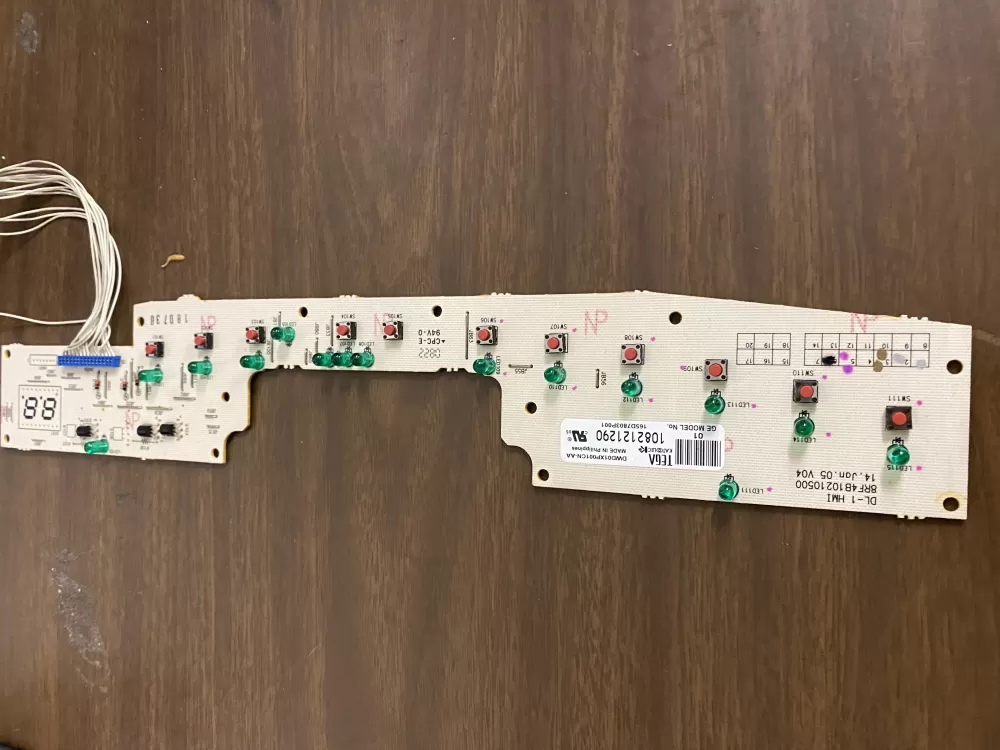 GE 165D7803P001 Dishwasher Control Board