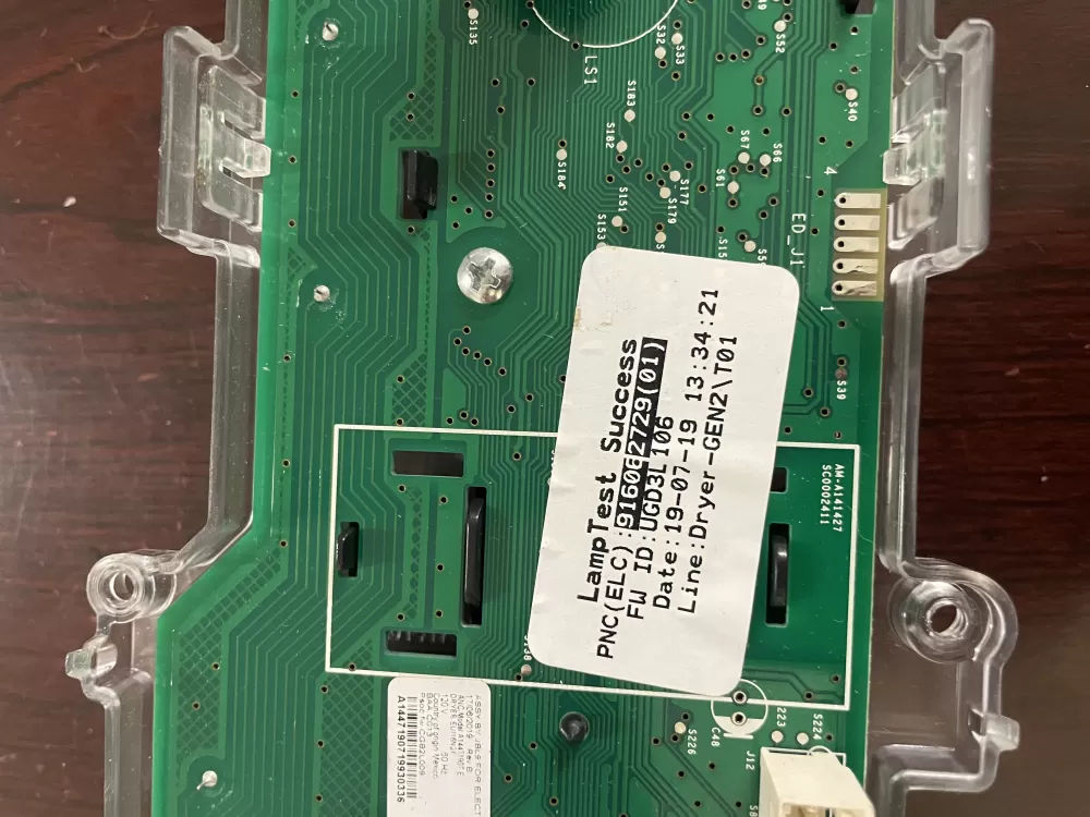 ELECTROLUX DRYER CONTROL BOARD ASSEMBLY 916062729 A11166408 AZ85568 | KM1159