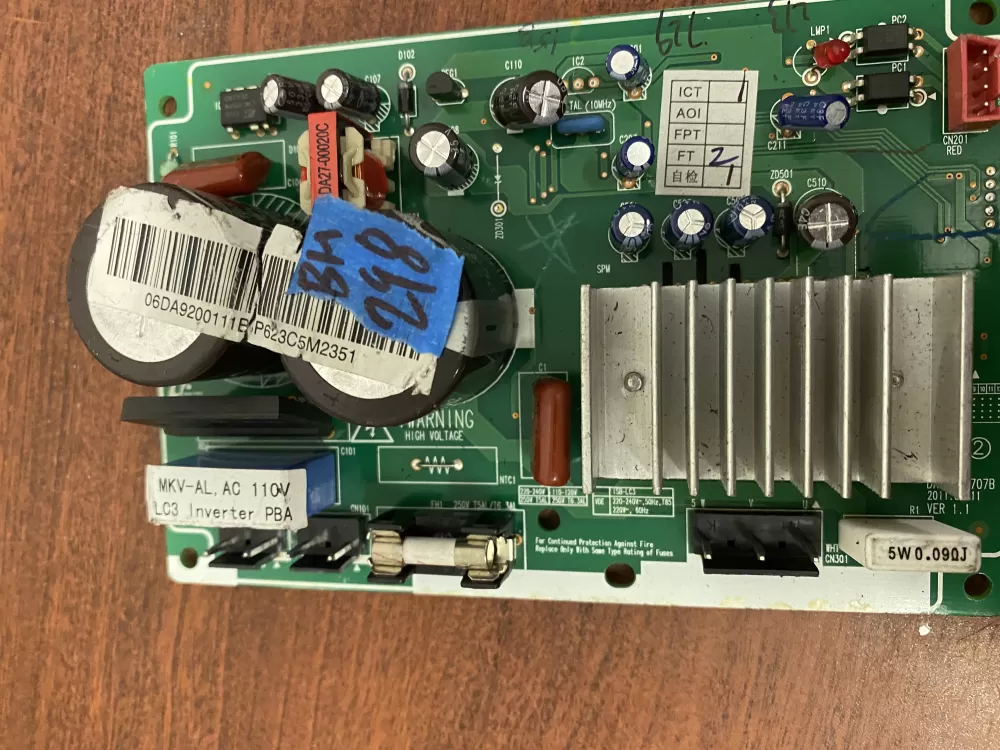 Samsung DA92-00111B Refrigerator Inverter Control Board AZ35710 | BK298