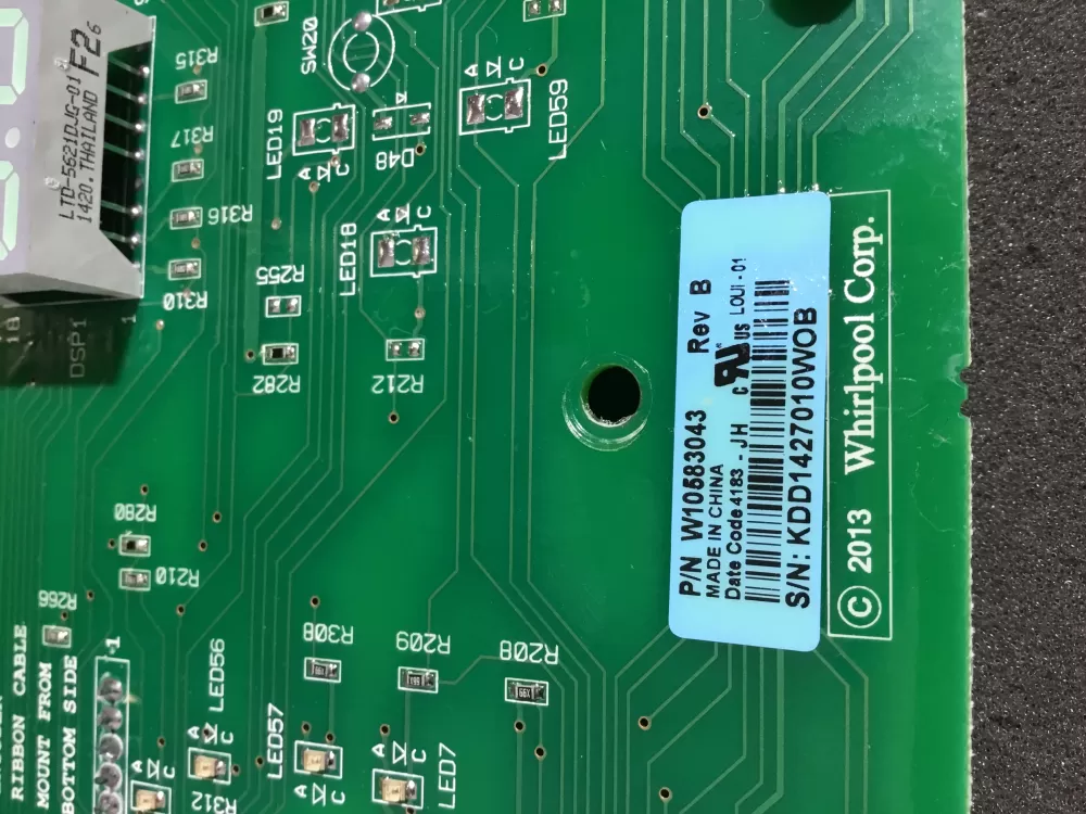 Whirlpool Kenmore W10583043 Washer Control Board Interface AZ95757 | NR51