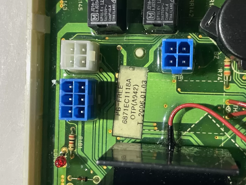 LG 6871EC1118A 6870EC9138A Washer Control Board AZ200709 | WMV92
