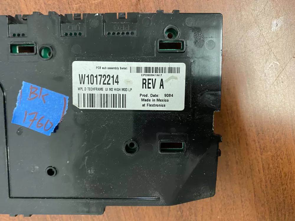 Whirlpool W10172214 W10294631 1553008 Dryer Control Board AZ44458 | BK1760