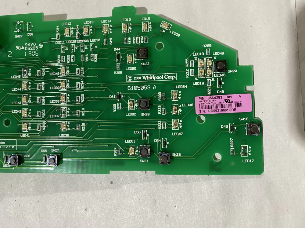 Whirlpool 8564293 8563974 Dryer Control Board AZ122793 | BK2244