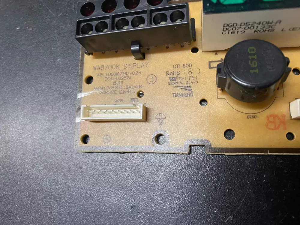 Samsung DC41 00257A Dryer Control Board AZ4026 | BK596