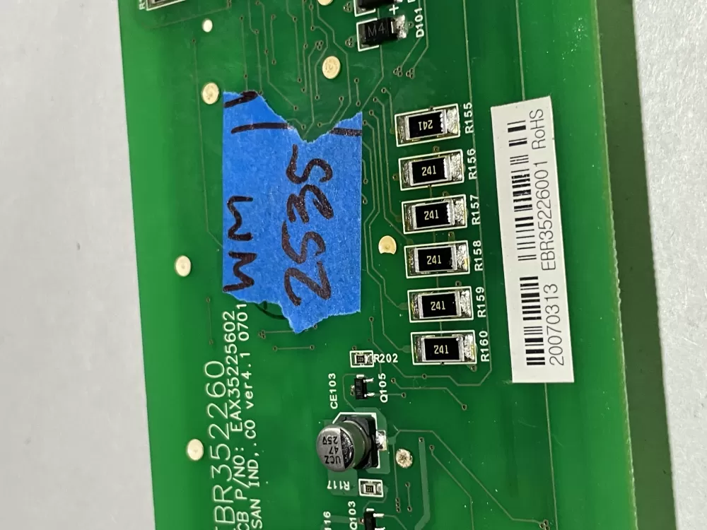 LG EBR35226001 Refrigerator Control Board AZ155460 | Wm2535
