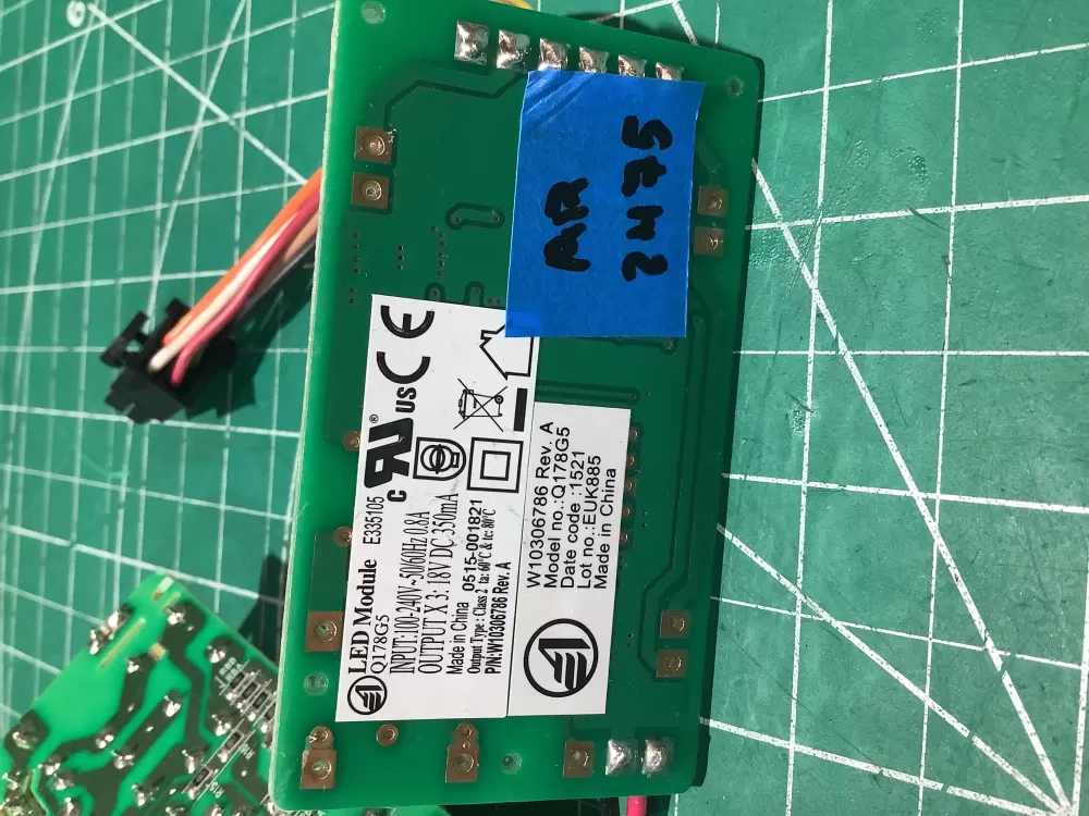 Whirlpool W10306786 Refrigerator LED Inverter Board Box AZ185275 | AR2475