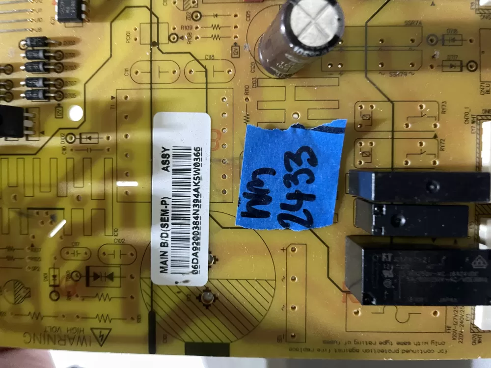 Samsung refrigerator control board DA92-00384A AZ201721 | Wm2433