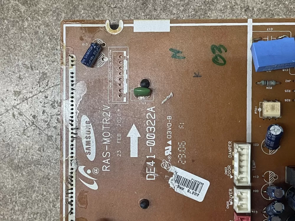 Samsung  Maytag DE41-00322A Microwave Control Board
