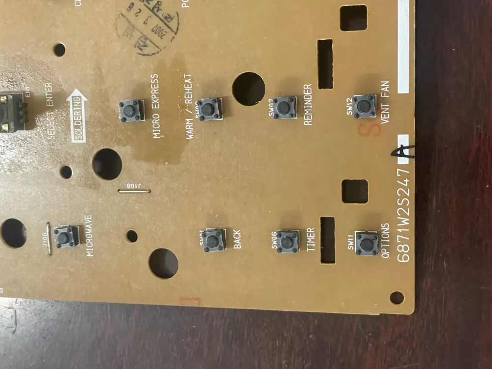 GE 6871W2S247A 6870W2A247A Microwave Control Board AZ41069 | KM1715